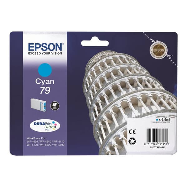 Epson Bläck T7912, 79 Original Cyan C13T79124010
