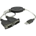 Miniatyrbild 1 av 4: Manhattan Seriell, USB 1.1 Anslutningskabel [2x D-SUB hane 9-pol - 1x USB 2.0 A hane] 0.45 m Svart, Silver