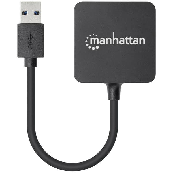 Manhattan 4 Port USB-Hub 3.0 Svart