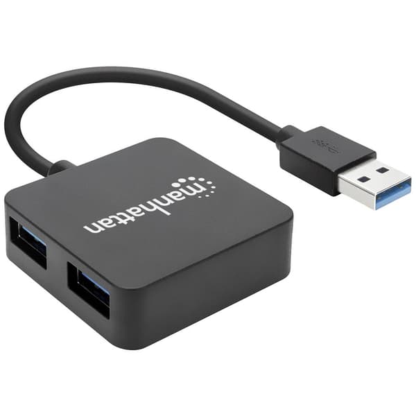 Manhattan 4 Port USB-Hub 3.0 Svart