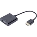 Miniatyrbild 1 av 4: Digitus DA-70461 HDMI / VGA Adapter [1x HDMI hane - 1x VGA hona, Telejack 3.5 mm] Svart 10.00 cm