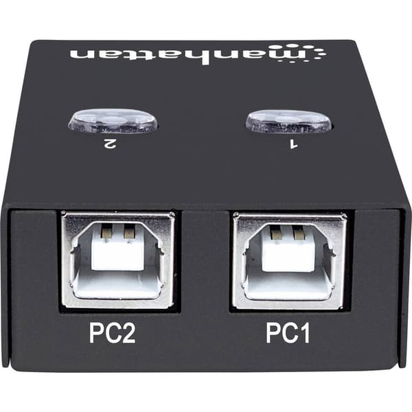 Manhattan 2 Port USB 2.0-switch Svart