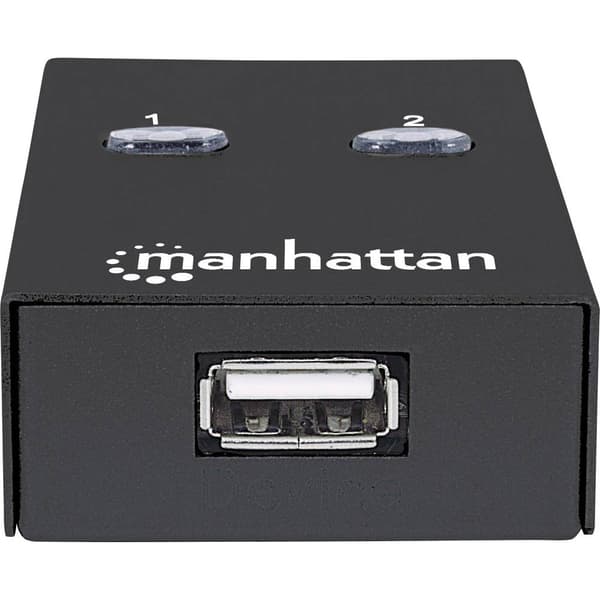 Manhattan 2 Port USB 2.0-switch Svart