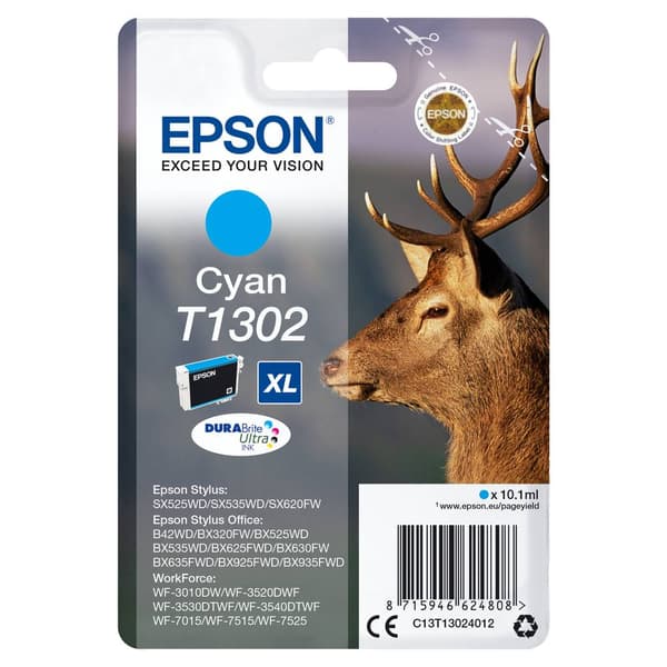 Epson Bläck T1302 Original Cyan C13T13024012