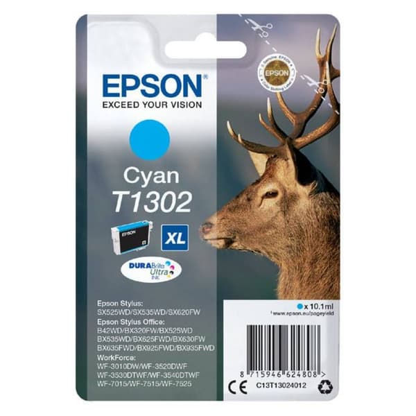 Epson Bläck T1302 Original Cyan C13T13024012
