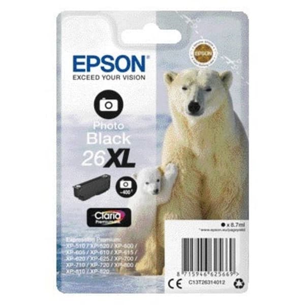 Epson Bläck T2631, 26XL Original Foto Svart C13T26314012