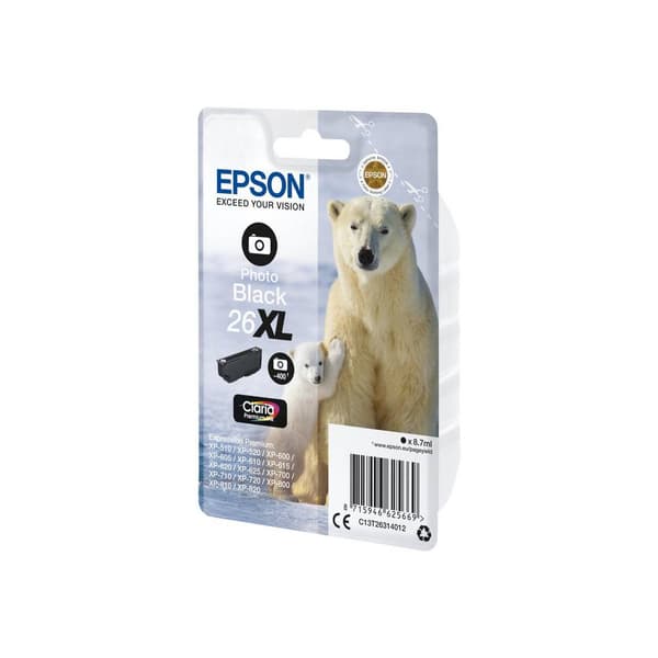 Epson Bläck T2631, 26XL Original Foto Svart C13T26314012
