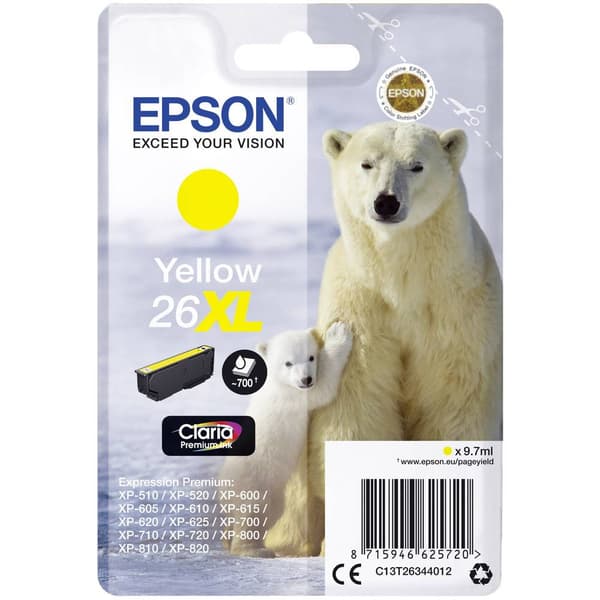 Epson Bläck T2634, 26XL Original Gul C13T26344012