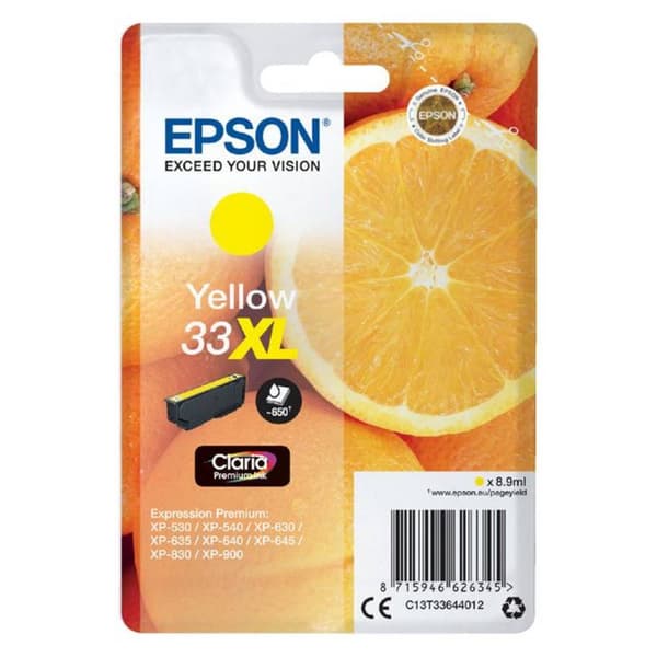 Epson Bläck T3364, 33XL Original Gul C13T33644012