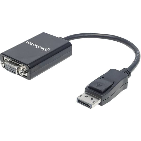 Manhattan 151962 DisplayPort / VGA Adapter [1x DisplayPort hane - 1x VGA hona] Svart UL-certifierad 15.00 cm