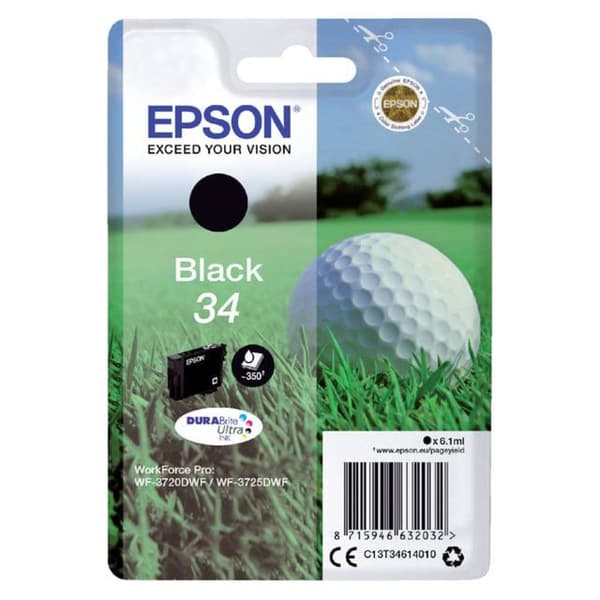 Epson Bläck T3461, 34 Original Svart C13T34614010