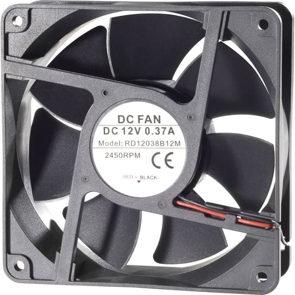 TRU COMPONENTS RD12038B12L1 Axialfläkt 12 V/DC 111 m³/h (L x B x H) 120 x 120 x 38 mm