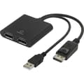 Miniatyrbild 1 av 4: Renkforce RF-4758087 DisplayPort Adapter [1x DisplayPort hane - 2x DisplayPort hona] Svart 20.00 cm