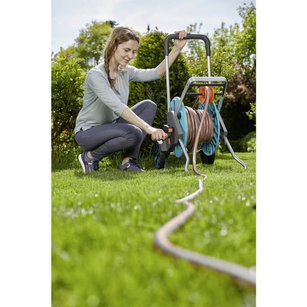 GARDENA 18517-20 GARDENA Schlauchwagen CleverRoll M Easy Set Slangvagn 13 mm 20 m 1/2 tum 1 st Turkos, Orange, Grå