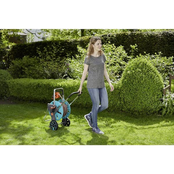GARDENA 18517-20 GARDENA Schlauchwagen CleverRoll M Easy Set Slangvagn 13 mm 20 m 1/2 tum 1 st Turkos, Orange, Grå
