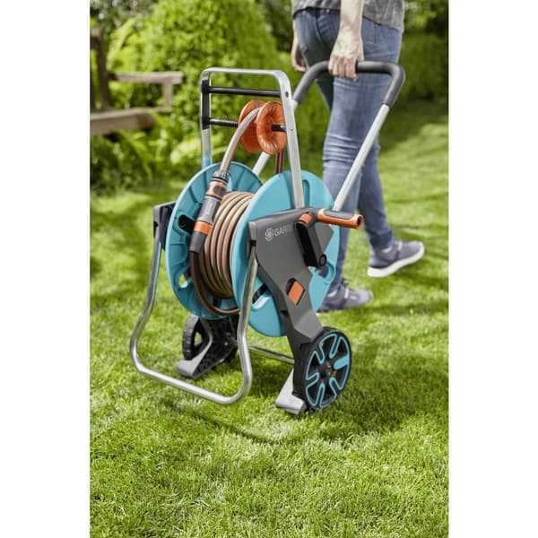 GARDENA 18517-20 GARDENA Schlauchwagen CleverRoll M Easy Set Slangvagn 13 mm 20 m 1/2 tum 1 st Turkos, Orange, Grå