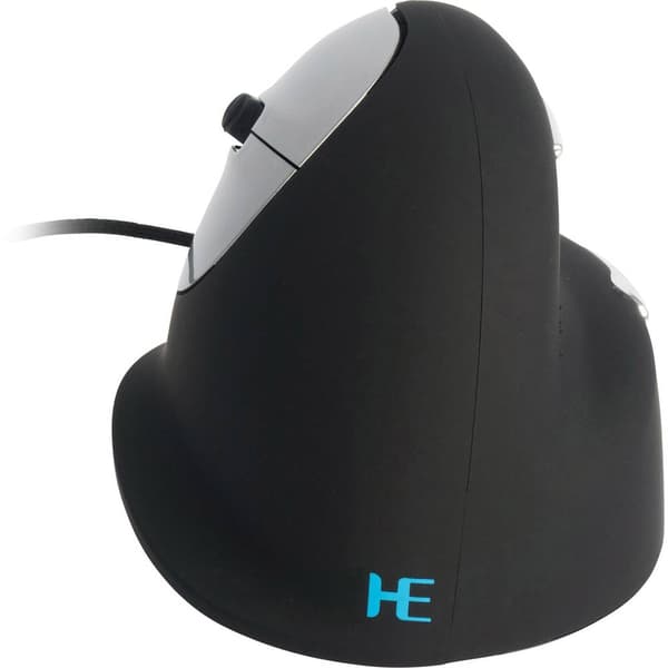 R-GO Tools RGOHELE Ergonomisk mus USB Storlek: M Optisk Svart, Silver 4 Knappar 1750 dpi Ergonomisk