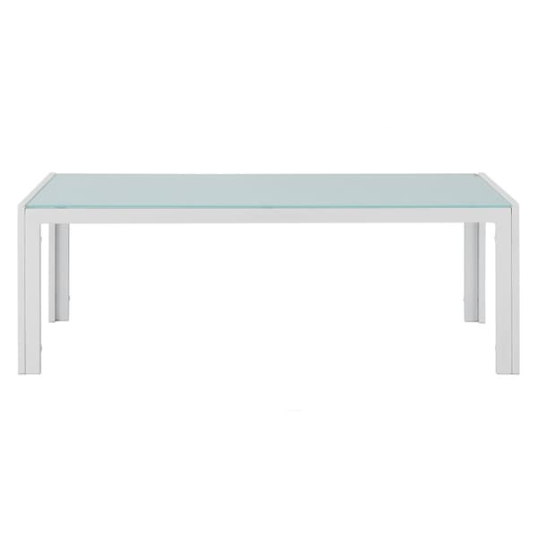 [casa.pro]® Udendørs-Sofabord - hvid - 100 x 50 x 35cm