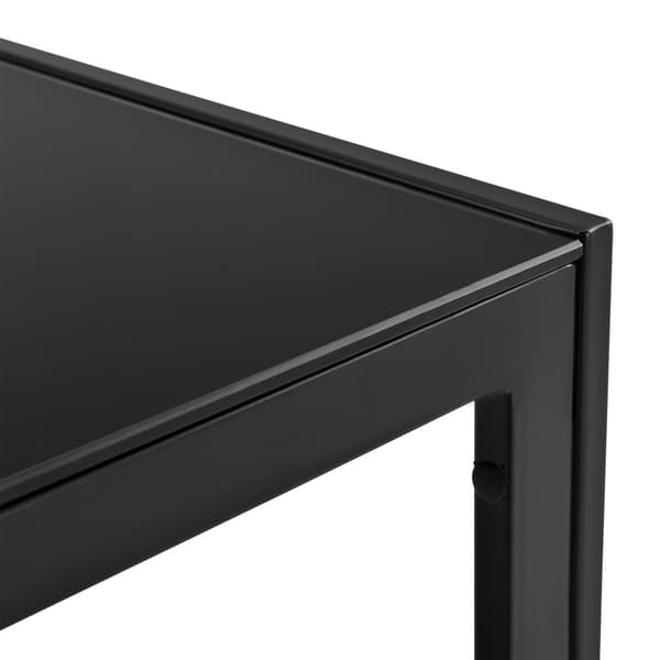 [casa.pro]® Udendørs-Sofabord - sort - 100 x 50 x 35cm
