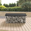 Miniatyrbild 5 av 6: WPC Gabionbänk Stenkorg 100x30x45cm svart [pro.tec]