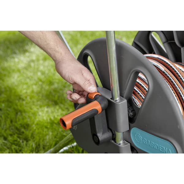 GARDENA 18520-20 CleverRoll L Easy Slangvagn 1 st Grå, Turkos, Orange