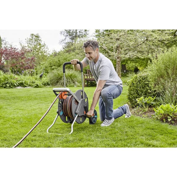 GARDENA 18520-20 CleverRoll L Easy Slangvagn 1 st Grå, Turkos, Orange