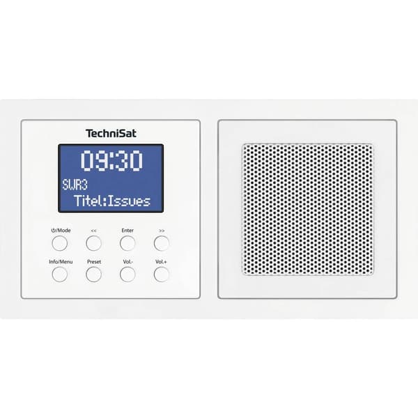 Inbyggnadsradio TechniSat UP 1 DAB+, FM Vit Vit