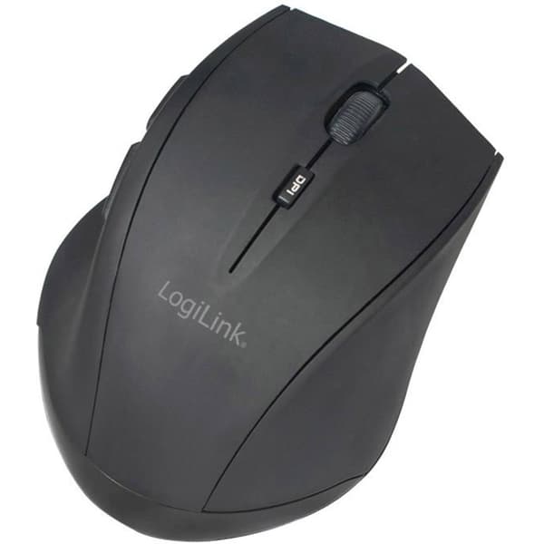 LogiLink ID0032A WiFi mus Bluetooth Laser Svart 5 Knappar 1600 dpi Scrollwheel