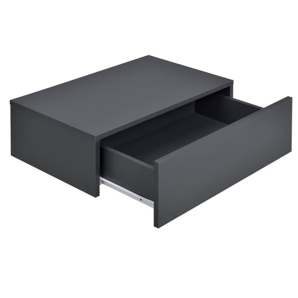 [en.casa]® Hylde/aflastningsbord Grethe sæt - 2 dele - med skuffe - 46x30x15cm - betonfarvet/mørkegrå