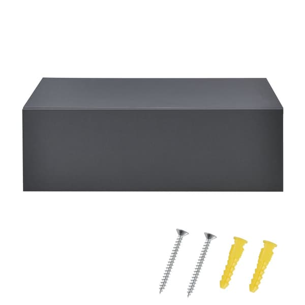 [en.casa]® Hylde/aflastningsbord Grethe sæt - 2 dele - med skuffe - 46x30x15cm - betonfarvet/mørkegrå
