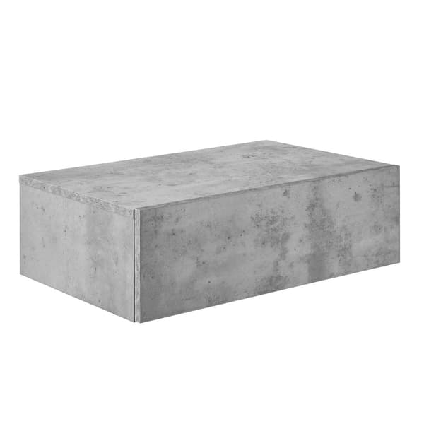 [en.casa]® Hylde/aflastningsbord Grethe - med skuffe - 46x30x15cm - betonfarvet