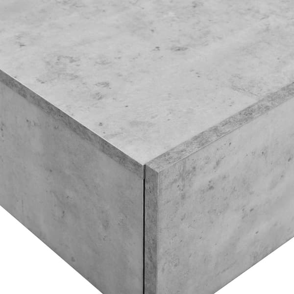 [en.casa]® Hylde/aflastningsbord Grethe - med skuffe - 46x30x15cm - betonfarvet