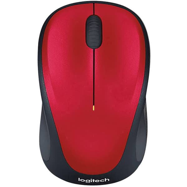 Logitech M235 WiFi mus Trådlös Optisk Röd/Svart 3 Knappar 1000 dpi Svart, Röd