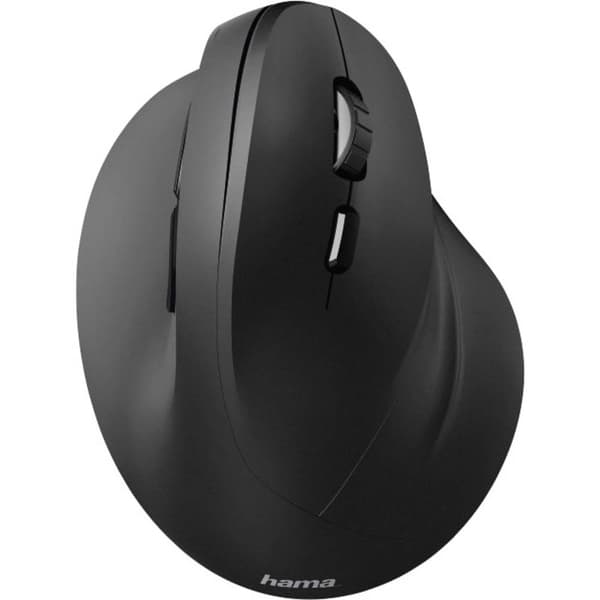 Hama EMW-500 Ergonomisk mus Trådlös Optisk Svart 6 Knappar 1800 dpi Ergonomisk Svart