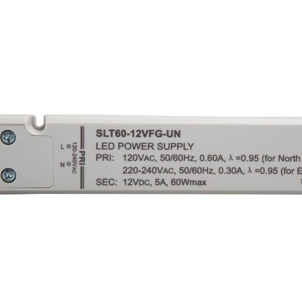 Self Electronics SLT60-12VFG-UN LED driver Konstantspänning 60 W 0 - 5 A 12.0 V/DC möbelregistrering, inte dimbar, Över