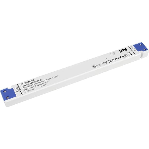 Self Electronics SLT75-12VFG LED driver Konstantspänning 75 W 0 - 6.25 A 12.0 V/DC möbelregistrering, inte dimbar, Över
