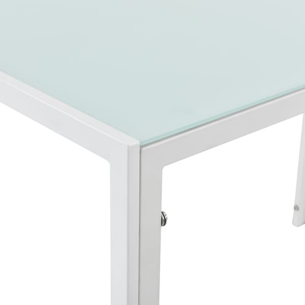 [en.casa]® Tyylikäs design ruokapöytä - lasipöytä (105 x 60 cm) - valkoinen
