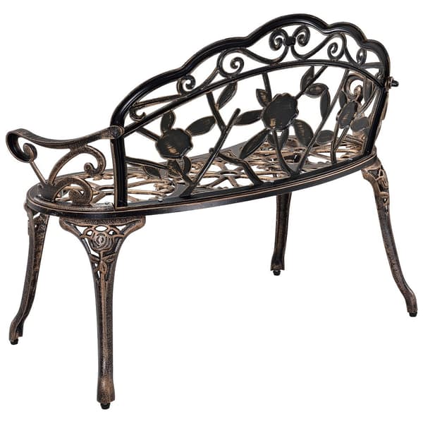 [casa.pro]® Vintage Havebænk - 99x54x78cm - bronze