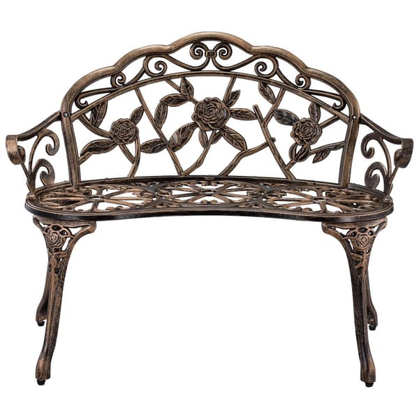[casa.pro]® Vintage Havebænk - 99x54x78cm - bronze