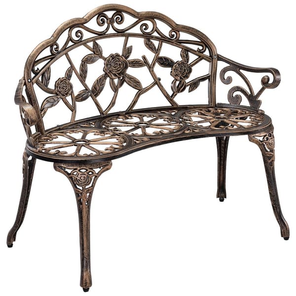 [casa.pro]® Vintage Havebænk - 99x54x78cm - bronze