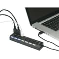 Miniatyrbild 2 av 2: Renkforce 7 Port USB 2.0-Hub individuellt omkopplingsbara, med status-LED Svart