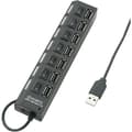Miniatyrbild 1 av 2: Renkforce 7 Port USB 2.0-Hub individuellt omkopplingsbara, med status-LED Svart