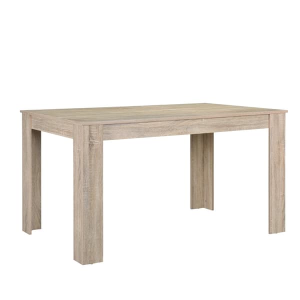 [en.casa]® Eleganttinen ruokailuryhmä 140 x 90 cm - pöytä + 6 tekonahkaa tuolia