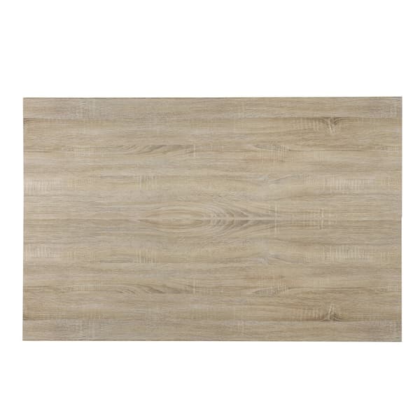 [en.casa]® Eleganttinen ruokailuryhmä 140 x 90 cm - pöytä + 6 tekonahkaa tuolia