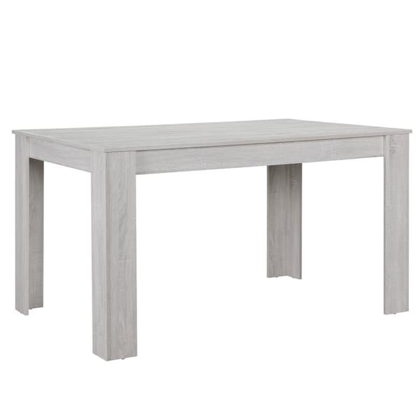[en.casa]® Eleganttinen ruokailuryhmä 140 x 90 cm - pöytä + 6 tekonahkaa tuolia
