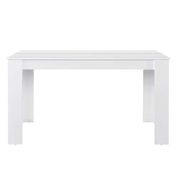 [en.casa]® Eleganttinen ruokailuryhmä 140 x 90 cm - pöytä + 6 tekonahkaa tuolia