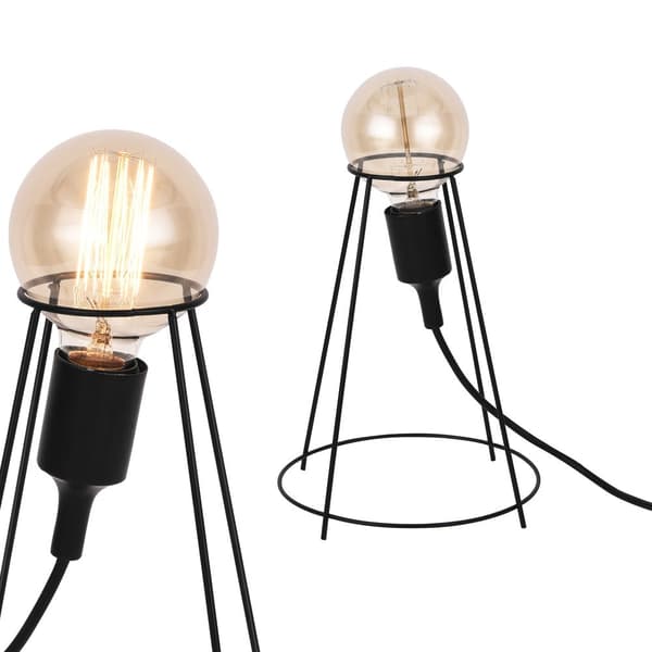 [lux.pro]® Bordslampa Sydney-skärmdiameter Øca.8cm-metall-svart