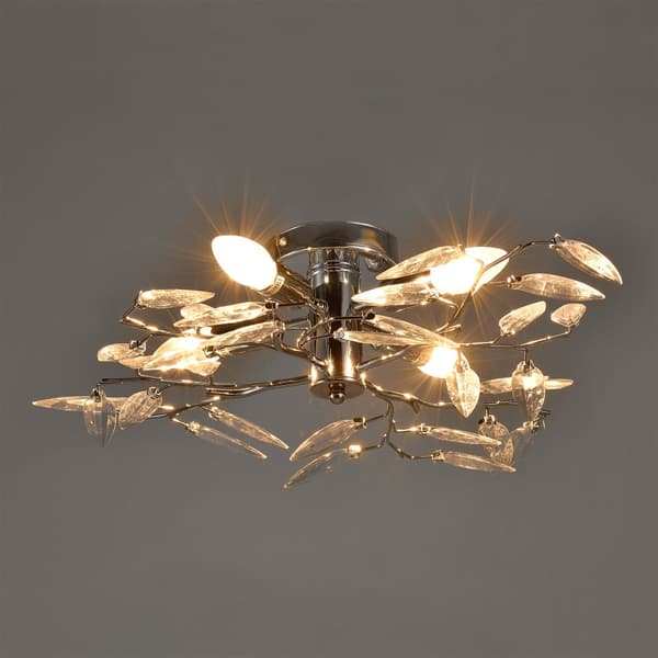 [lux.pro]® Loftlampe Kira - 4 x E14 - krom / sølv