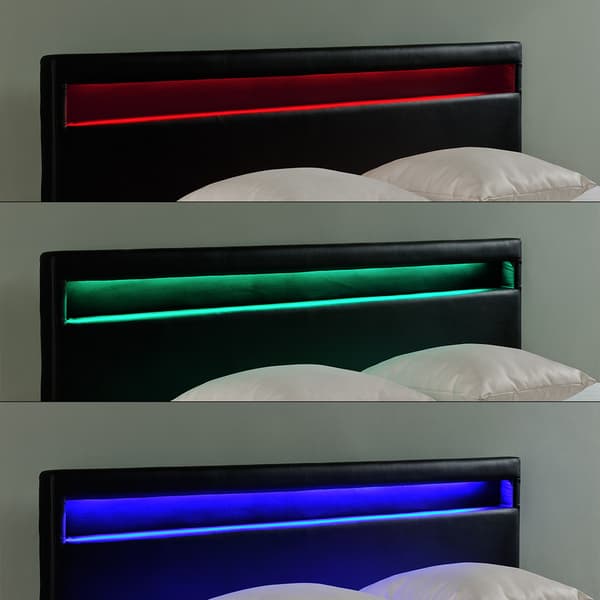 Corium® Tyylikäs verhoiltu sänky, PU tekonahka 210cm x 189cm musta