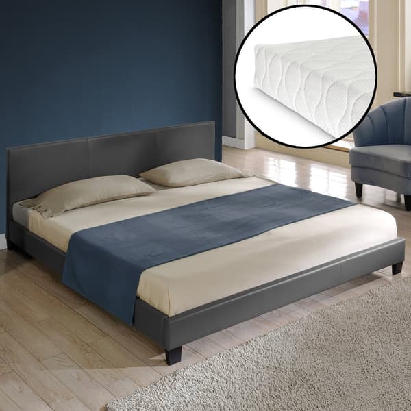 Corium® Tyylikäs verhoiltu sänky PU tekonahka 210cm x 149cm tummanharmaa